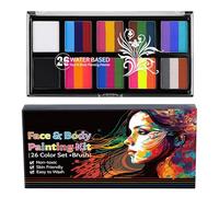 Peinture corporelle pour , poudre de pigment de peinture-Peinture pour le visage Rainbow Split Cake - Kit de peinture pour le visage, 26 couleurs, maquillage pour et adultes, annivers
