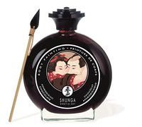 Peinture Corporelle Shunga Marron 100 ml en Bouteille avec Pinceau Inclus