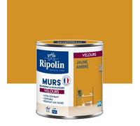 Peinture Couleur Murale Velours - 0,5L - Jaune Ambré - Ripolin