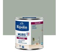 Peinture Couleur Murale Velours - 0,5L - Vert Ficus - Ripolin