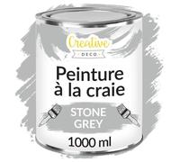 Peinture - Creative Deco - Grise Craie - 1L - Mat - Lavable - Effet Vintage et Antique