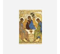 Peinture d'art de Mur de Toile sans Cadre Andrei Rublev - Trinité Trois Icônes (425 Vieux Mur Représentation Russe 60x90cm