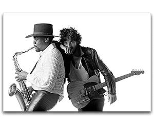 Peinture d'art de Mur de Toile sans Cadre Bruce Springsteen Clarence Clemons (Born to Run) Wall Art Toile Moderne Artistique Décoration Murale Photos 30x50cm
