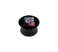 Peinture d'art Flamant Rose Nuit étoilée PopSockets PopGrip Adhésif