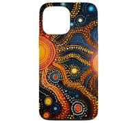 Peinture d'art indigène australienne Peinture par Points Coque pour iPhone 13 Pro Max