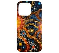 Peinture d'art indigène australienne Peinture par Points Coque pour iPhone 15 Pro Max