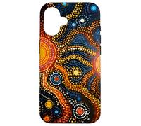 Peinture d'art indigène australienne Peinture par Points Coque pour iPhone 16