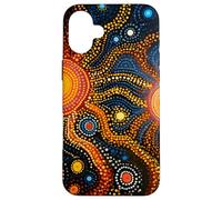 Peinture d'art indigène australienne Peinture par Points Coque pour iPhone 16 Plus