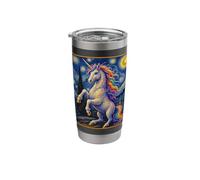 Peinture d'art licorne dans un style de peinture impressionniste Gobelet isotherme en acier inoxydable double paroi