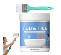 Peinture De Baignoire Et De Tuile, Kit De Financement De Bain À Séchage Rapide À Base D'eau, Peinture De Dissimulation De Baignoire Et D'évier Sturdy Avec Application Facile, Facile À Appliquer, 11x9