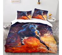Peinture De Cheval Parures De Lit House De Couette Cm X Cm Polyester-Coton House De Couette X Avec Deux Taies D'oreiller X Cm Moelleux
