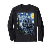 Peinture de Chien d'eau Portugais Van Gogh Nuit étoilée Manche Longue