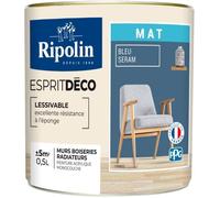 Peinture de couleur murale intérieur mat bleu séram 0,5L Ripolin