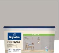 Peinture de couleur murale intérieur satin gris lumiére 2,5L Ripolin