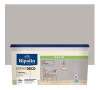 Peinture de couleur murale intérieur satin gris lumiére 2,5L Ripolin