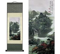 Peinture de défilement d'art chinois, défilements de paysage, peinture de défilement d'art de mur chinois défilement japonais, peinture de défilement de soie décoration murale asiatique quatre saisons