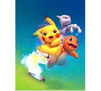 Peinture de Diamant - 5D - Pikachu - 30x40cm - Décoration Murale - DIY Bricolage