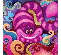 Peinture de diamant - YEESAM ART - Chat du Cheshire - 30x30cm - Multicolore - DIY facile