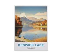 Peinture de diamants 5D DIY，Lac de Keswick, Cumbrie，Kit de broderie en cristal pour adultes et enfants Kit de point de Croix Rhinestone Home Decoration(30 x 40 cm/11.81 x 15.74 pouces)-DH48