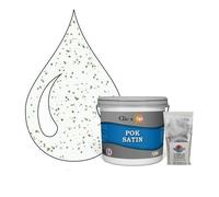 Peinture de Finition Acrylique Effet Pailleté - POK PAILLETTE - 2,5L - Blanc Grisé - Satiné