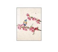 Peinture de fleurs de Style chinois minimaliste, affiches murales en toile imprimées, images de décoration de maison Vintage for salon et chambre à coucher, nouvelle collection ( Color : C , Size : 60
