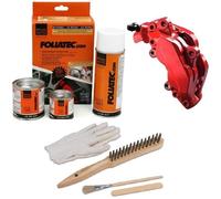 PEINTURE DE FREIN ETRIER ROUGE FOLIATEC - LAQUE + DURCISSEUR + DEGRAISSANT