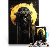 Peinture de Jésus-Christ Puzzle Adulte 1000 pièces Séjour Anti-Stress pour Tuer Le Temps Excellent Cadeau pour Les Jeux 38x26cm