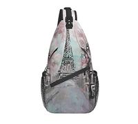 Peinture de la Tour Eiffel à Paris Sac bandoulière, Sac à bandoulière décontracté pour Homme et Femme
