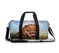 Peinture De Lion Sac De Sport Gym Sac De Voyage Sac Week-End Duffel Bag pour Camping Randonnée Voyage 45x23x23cm