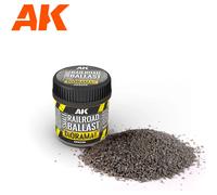 Peinture de maquette AK Interactive Dioramas Small Railroad Ballast Gris TU