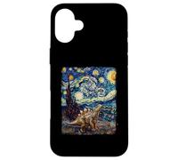 Peinture de Nuit étoilée Dinosaure stégosaure Coque pour iPhone 16 Plus