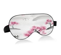 Peinture de paysage du lac Sommeil Masque pour les yeux, masque de sommeil et bandeau avec bandeau élastique Soft Comfort Eyeshade Sleep Cover for Travel Yoga Nap