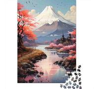Peinture de Paysage Japonais Set De 1000 Pièces Papier Recyclé Puzzle Adulte Facile À Ranger Activité Lien Familial Casse-tête Engageant Heures Divertissement 38x26cm/1000pcs