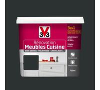 Peinture de rénovation V33 pour meuble de cuisine satin réglisse 750 mL