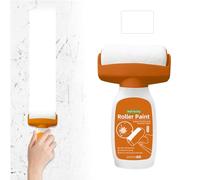 Peinture de retouche pour mur - Brosse à rouleau avec pâte de réparation murale - Peinture murale - Blanc - Petit rouleau - Réparation murale - Crème - Blanc