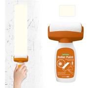 Peinture de retouche pour mur - Brosse à rouleau avec pâte de réparation murale - Peinture murale blanche - Petit rouleau - Réparation murale - Crème - Pour réparation murale (beige)