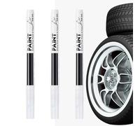 Peinture de roue - Kit de réparation de bord automobile imperméable de 3 pièces, stylo de peinture de retouche pour solutions rapides avec application de couverture anti-rayures | Protecteur de bord