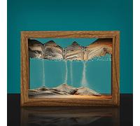 Peinture De Sable Qui Coule, Image D'art De Sable En Mouvement Verre Rond 3D Paysage De Sable De La Mer Profonde En Mouvement, Lampe Sable Mouvant Paysage Naturel Sablier 3D, Sablier Deco ( Color : Bl