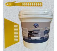 Peinture de sol époxy couleur sable, revêtement époxy effet marbre brillant pour intérieur et extérieur, résistant à l'usure et antidérapant, revêtement auto-nivelant blanc, 5 kg