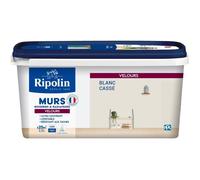 Peinture deco murs, boiseries & radiateurs - RIPOLIN - 467079 - Blanc cassé - Velours - 2,5 L