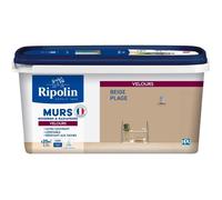 RIPOLIN - Peinture Intérieure Multi-Supports - Murs, Boiseries & Radiateurs - Ultra couvrante - Monocouche - Confort d'application - Aspect Velours - Beige Plage - 2,5L