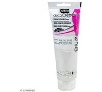 Pébéo Peinture acrylique Texture Crème pour la décoration – Finition nacrée – 120 ml Argent pâle