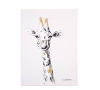 Peinture décoration murale girafe 30x40 cm blanc TU