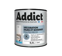Peinture Décoration Murs Et Boiseries Mat 0.5l - Noir - Addict