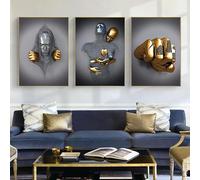 Peinture décorative moderne en métal 3D, art romantique, les affiches de décoration de sculptures étreintes, chambre à coucher, salon, poster mural imprimé du fond principal, sans cadre (D 3,60 x 90