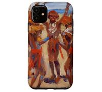 Peinture des Guerriers Kikuyu dansants par Akseli Gallen-Kallela Coque pour iPhone 11