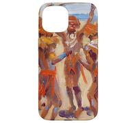 Peinture des Guerriers Kikuyu dansants par Akseli Gallen-Kallela Coque pour iPhone 15
