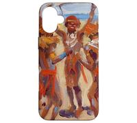 Peinture des Guerriers Kikuyu dansants par Akseli Gallen-Kallela Coque pour iPhone 16 Plus