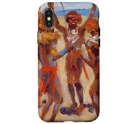 Peinture des Guerriers Kikuyu dansants par Akseli Gallen-Kallela Coque pour iPhone X/XS