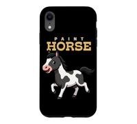 Peinture Dessin animé Cheval Ferme Amoureux des Animaux Mignons Chevaux Coque pour iPhone XR